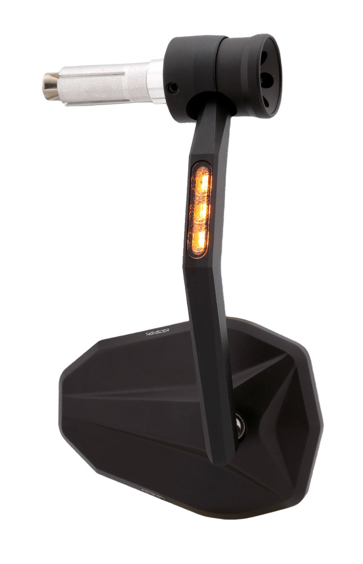 Main image of Highsider Bar End Mirror w/Turn Signals