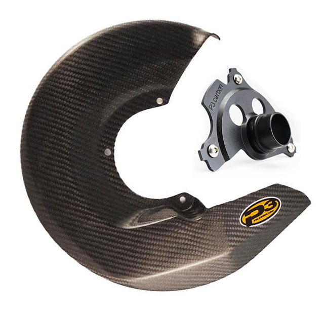 P3 Carbon Front Brake Disc Guard Kit KTM 0414 (26mm) AOMC.mx