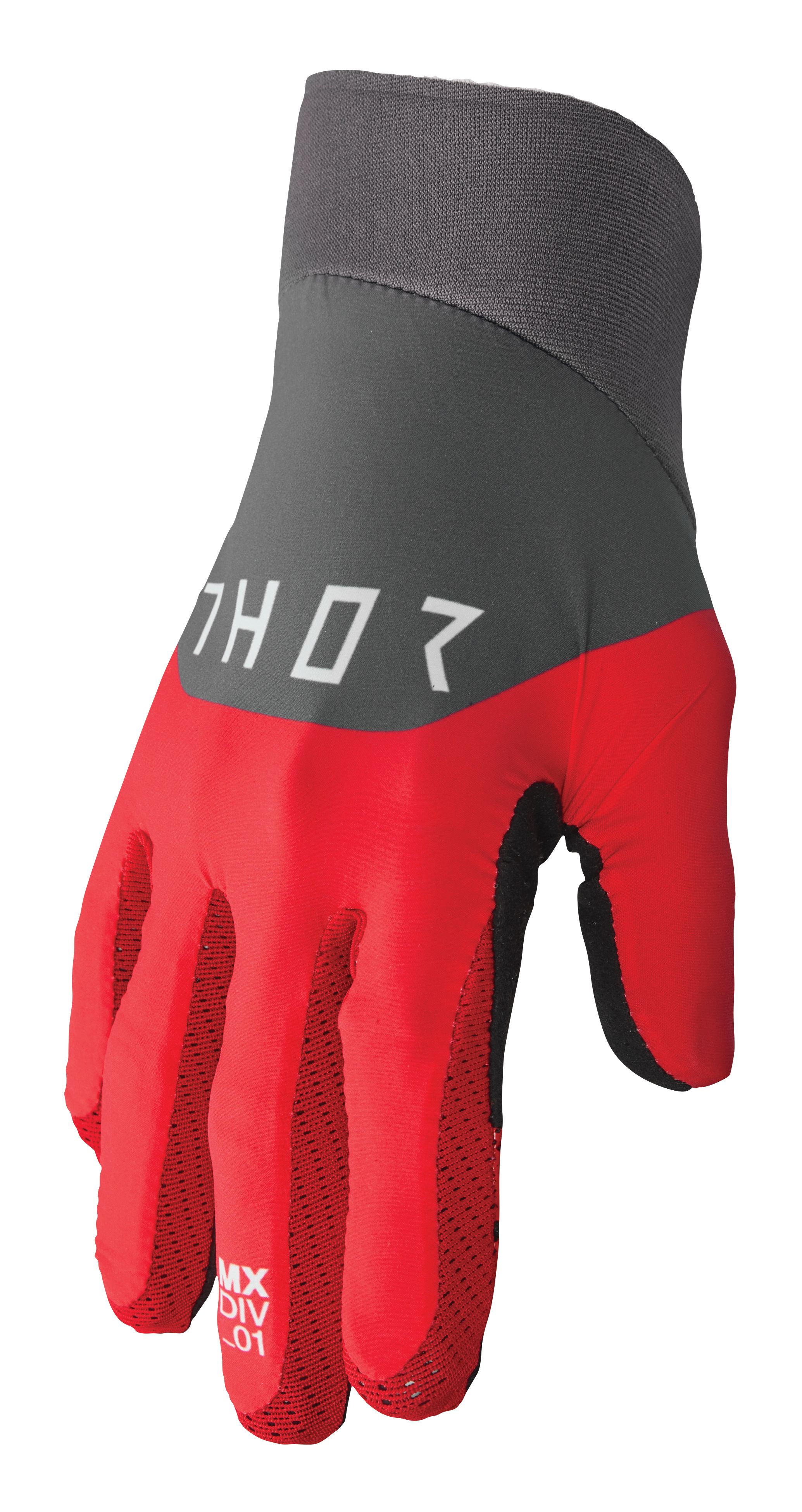2023 Thor Agile Rival Gloves (Red/Charcoal) AOMC.mx