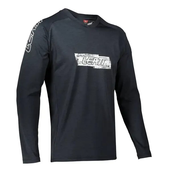 Leatt MTB Long 2.0 Jersey (Black/White): AOMC.mx