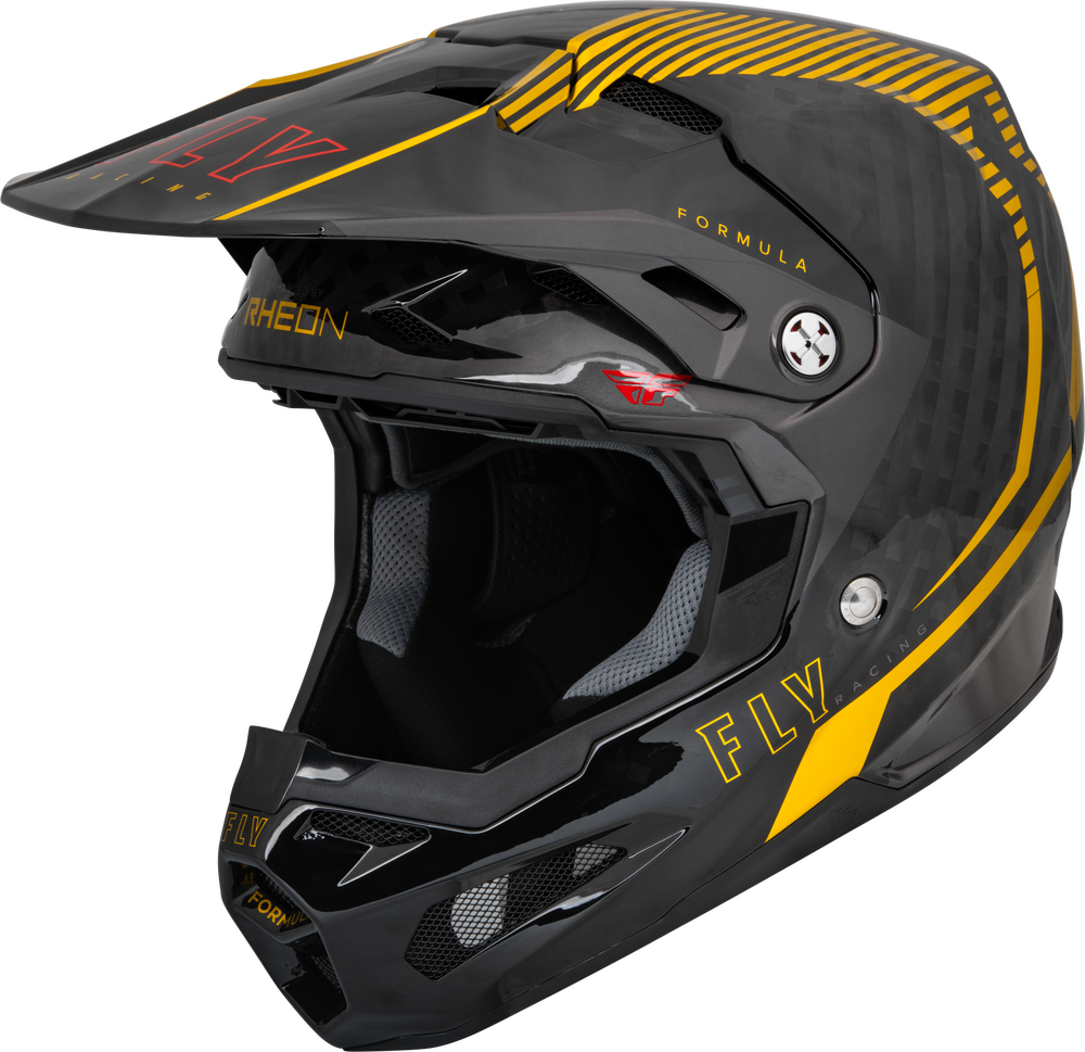 2023 Fly Racing Formula Carbon Tracer Helmet (Black/Gold) AOMC.mx