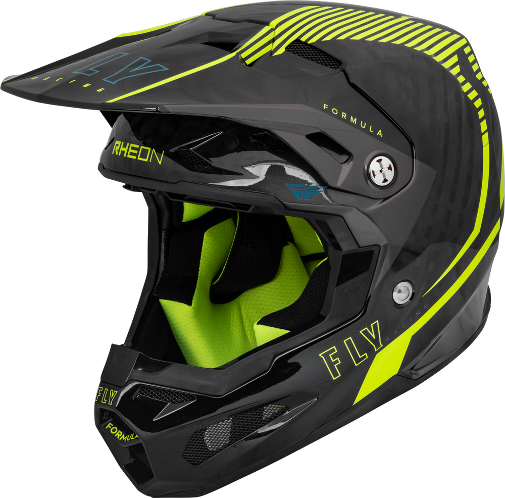 2023 Fly Racing Formula Carbon Tracer Helmet (Black/Green): AOMC.mx