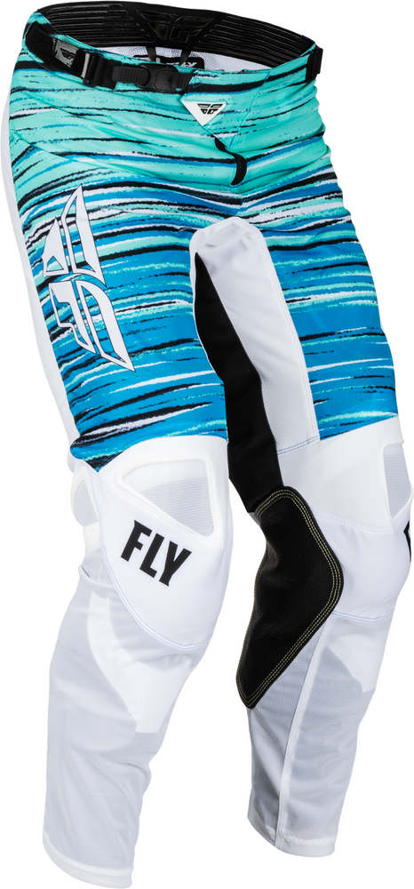 2023 Fly Racing Kinetic Mesh Gear Set (White/Blue): AOMC.mx