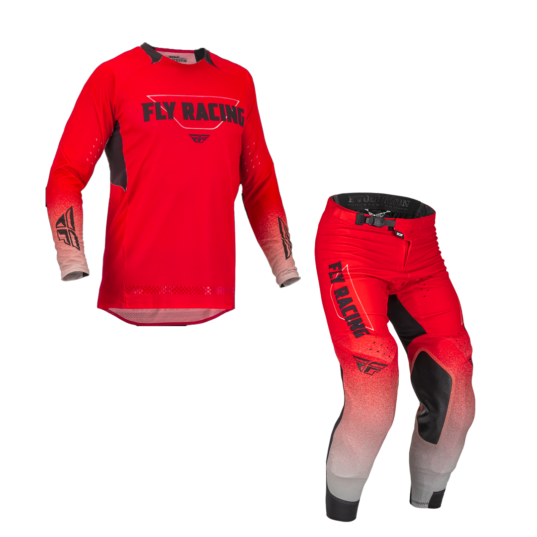 AOMC.mx 2023 Fly Racing Evolution DST Gear Set (Red/Grey)
