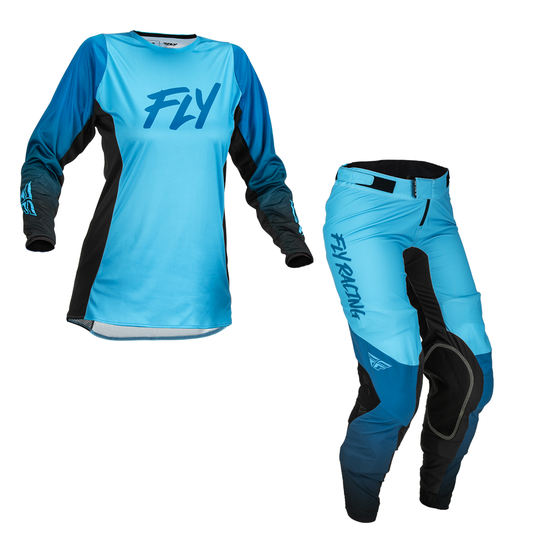 2023 Fly Racing Women S Lite Gear Set Blue Black Aomc Mx