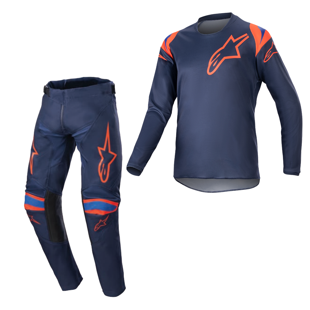 2023 Alpinestars Youth Racer Narin Gear Set (Navy/Orange): AOMC.mx