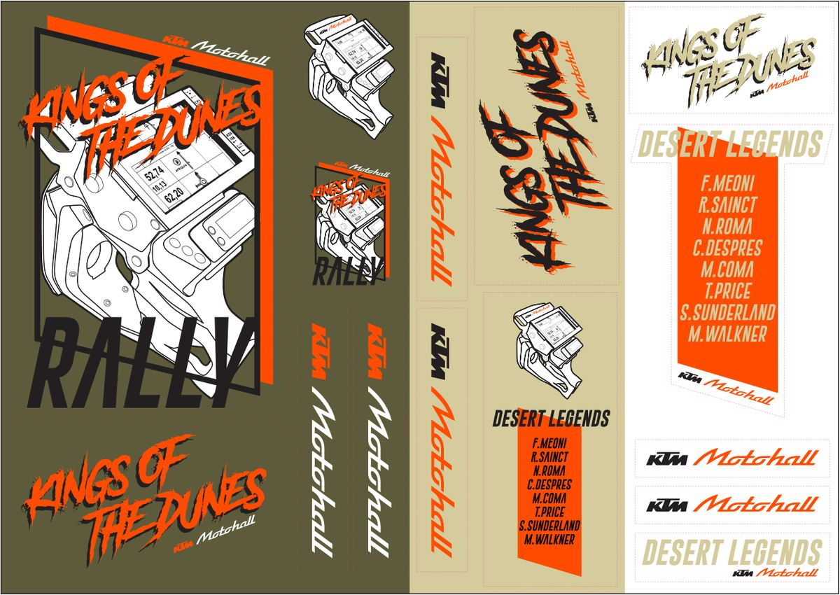 KTM STICKER SHEET