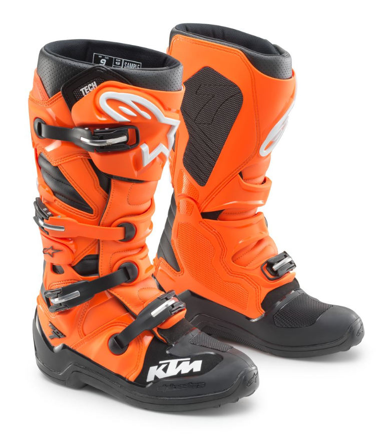 KTM Tech 7 MX Boots (Black/Orange): AOMC.mx