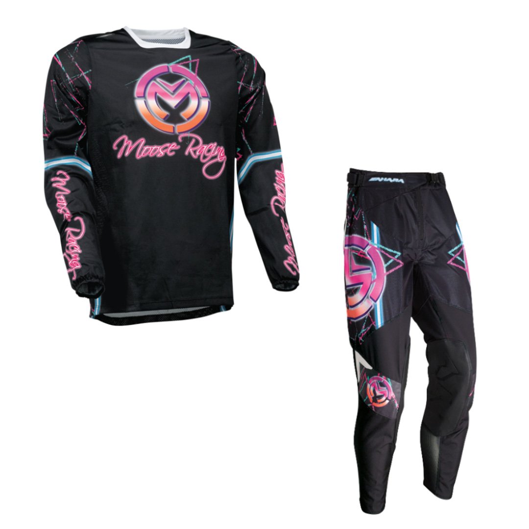 AOMC.mx: 2023 Moose Racing Sahara Gear Set (Black/Pink)