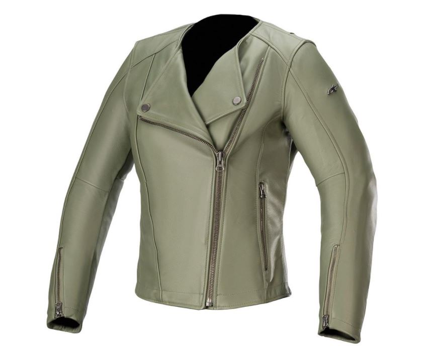 Aomc Mx 2021 Alpinestars Alice Leather Jacket Military Green