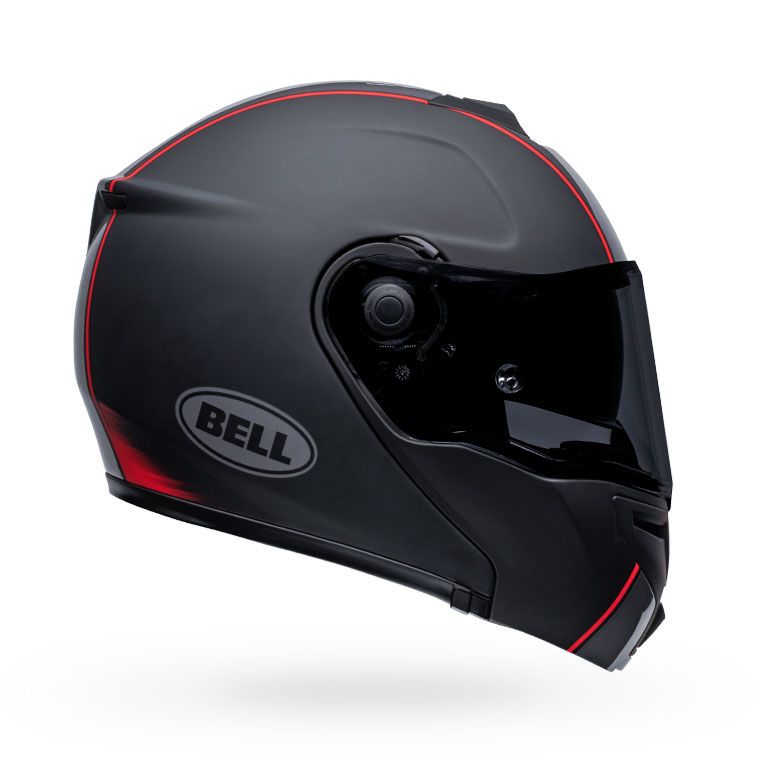 Main image of 2022 Bell SRT-Modular Hartluck Matte/Gloss Helmet (Black/Red)