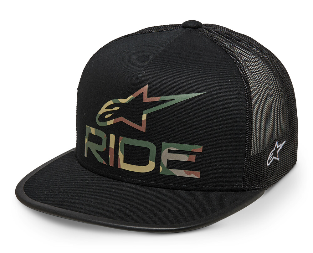 2024 Alpinestars Ride 4.0 Camo Trucker Hat (Black): AOMC.mx