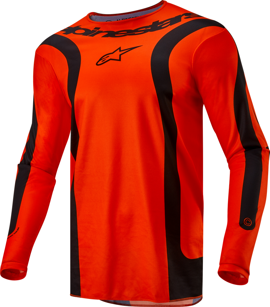 2024 Alpinestars Fluid Lurv Jersey AOMC Mx   Orangeblackfront 