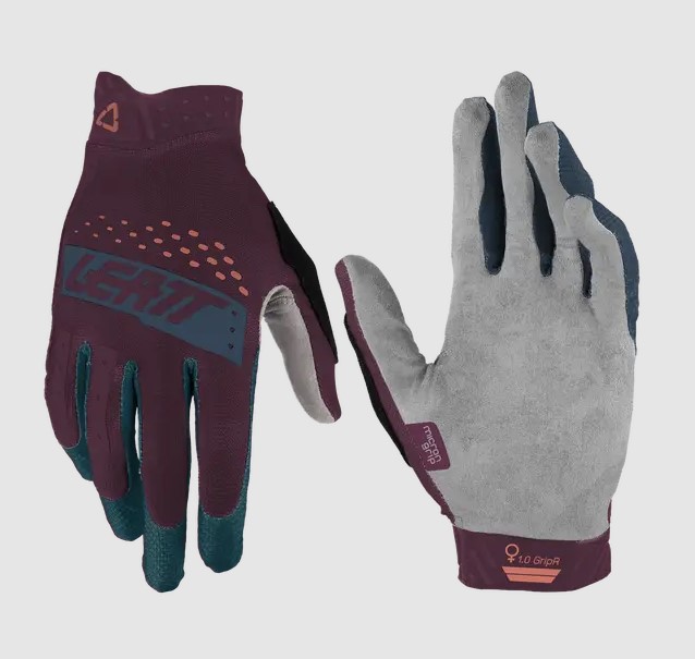 Main image of Leatt MTB 1.0 GripR Gloves (Purple/Gray)