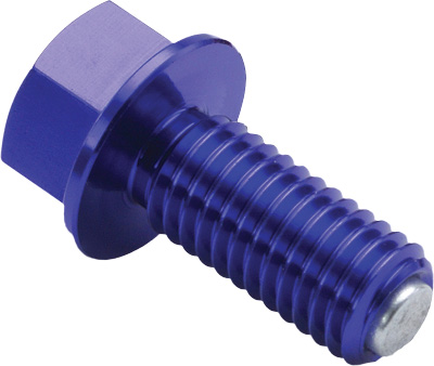 Main image of Zeta Magnetic Drain Bolt (Blue) M10x15-p1.25 YZ250/450F