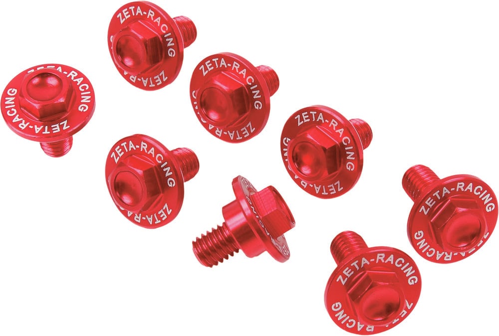 Main image of Zeta Fork Guard Bolt Kit (Red) Honda CRF