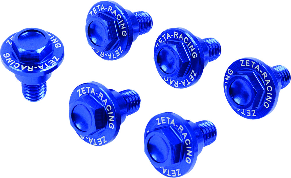 Main image of Zeta Fork Guard Bolt Kit (Blue) Yamaha YZ