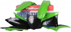 Main image of Polisport Plastic Kit (Green/Black) Kawasaki KX250F 09-12