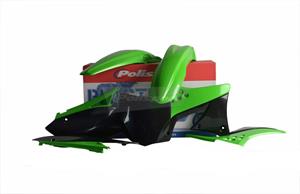 Main image of Polisport Plastic Kit (Green) Kawasaki KX250F 09-10