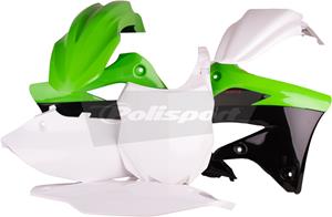 Main image of Polisport Plastic Kit (Green/Black) Kawasaki KX450F 2012