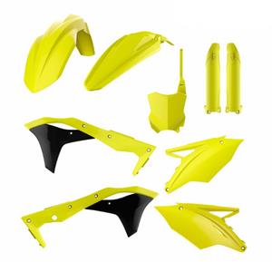 Main image of Polisport Plastic Kit (Flo Yellow) Kawasaki KX250F 17-18