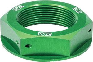 Main image of Works Connection Steering Stem Nut (Green) Kawasaki KX