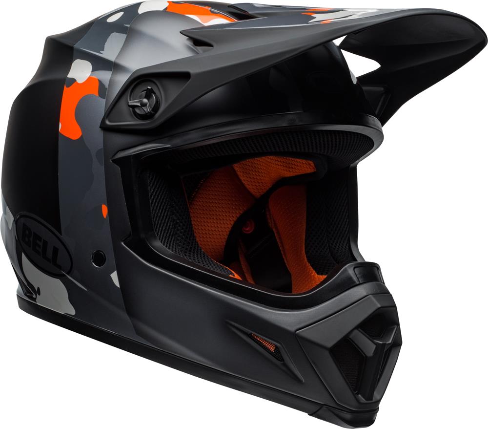 2019 Bell MX 9 MIPS Helmet Presence Black Flo Orange Camo AOMC.mx