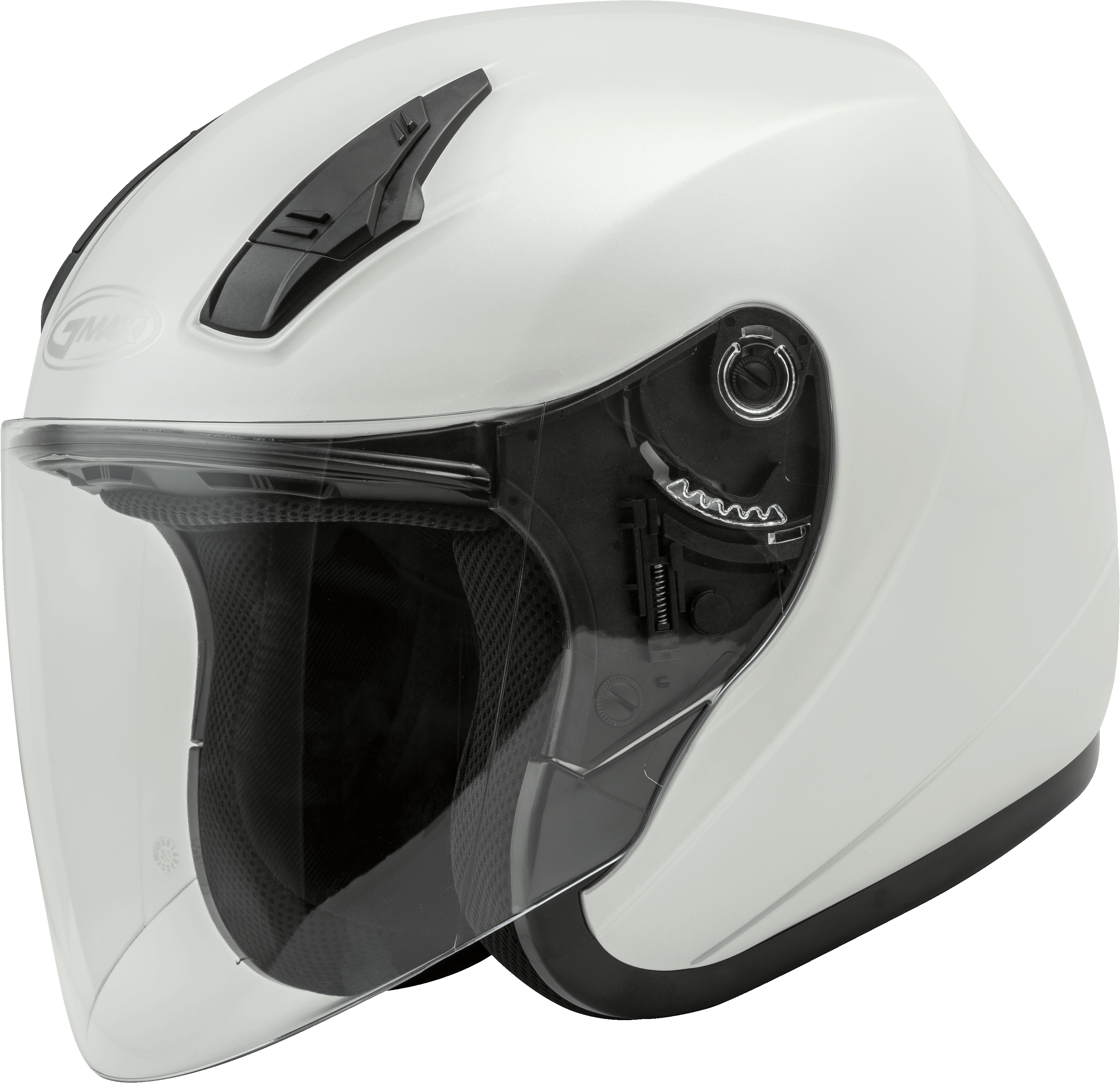 Main image of GMAX OF-17 Open Face Motorcycle Helmet with Sun Visor - Pearl White, Medium