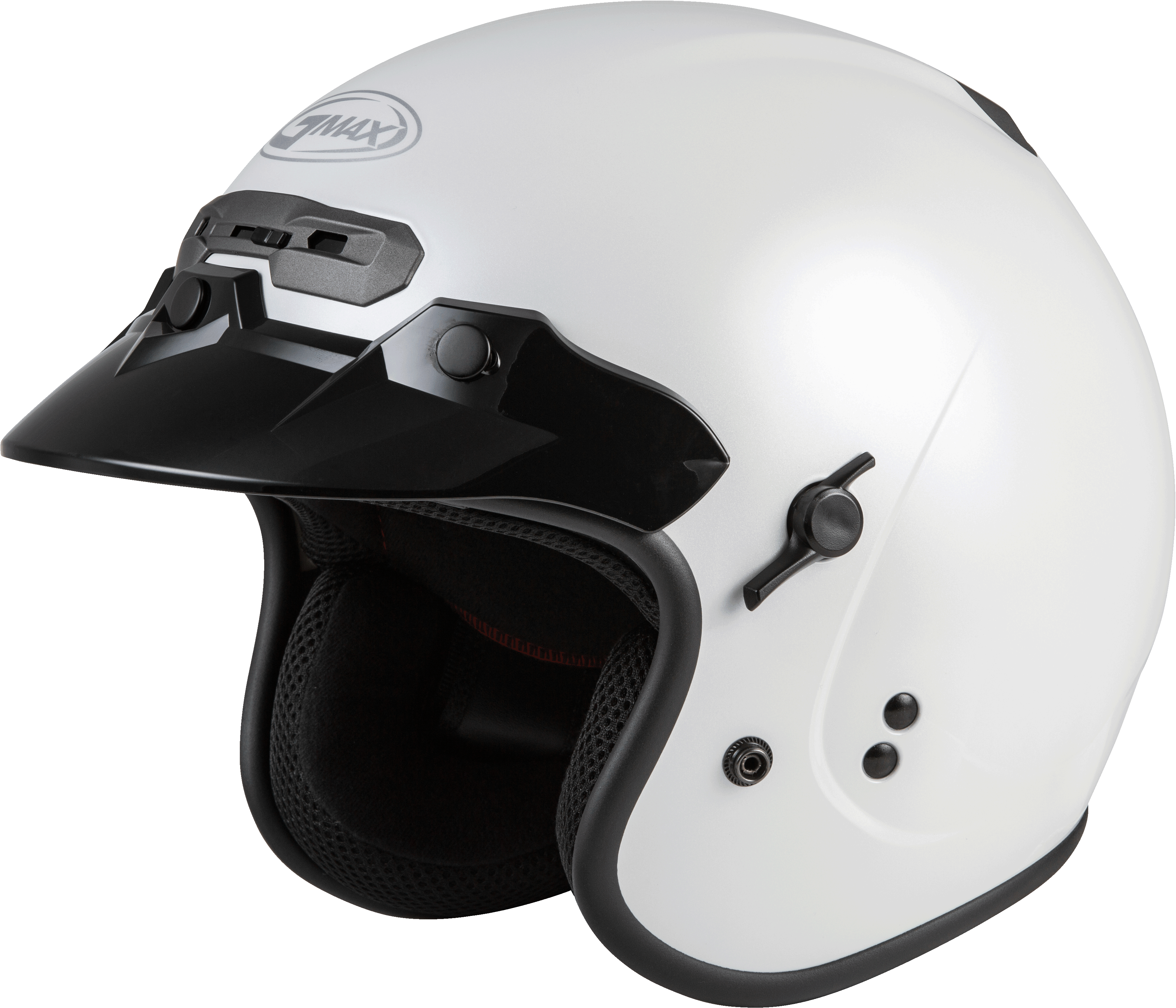 Main image of GMAX GM-32 Pearl White Open Face Helmet with Sun Visor and Ventilation System