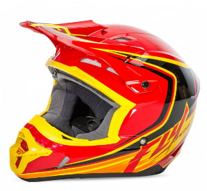 Main image of Fly Kinetic FullSpeed Helmet Red/Black/Yellow