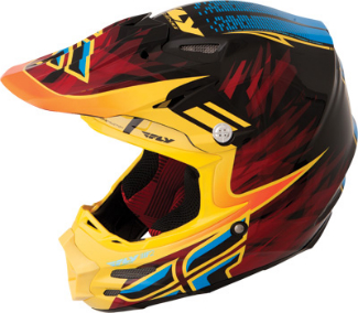 Main image of Fly F2 Carbon Short Replica Helmet (Yel/Blue)