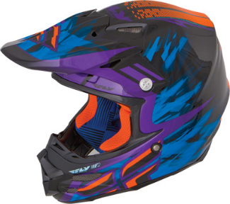 Main image of Fly F2 Carbon Short Replica Helmet (Purple/Orange)