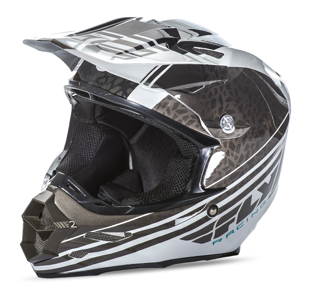 Main image of Fly F2 Carbon Animal Helmet (Blk/Wht)