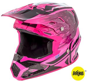 Main image of FLY Racing Toxin Resin Helmet with MIPS (Black/Neon Pink)