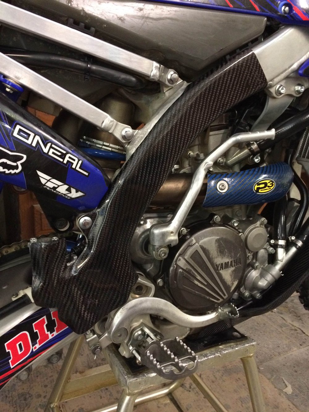 Main image of P3 Carbon Fiber Frame Guards YZ250/450F 14-17