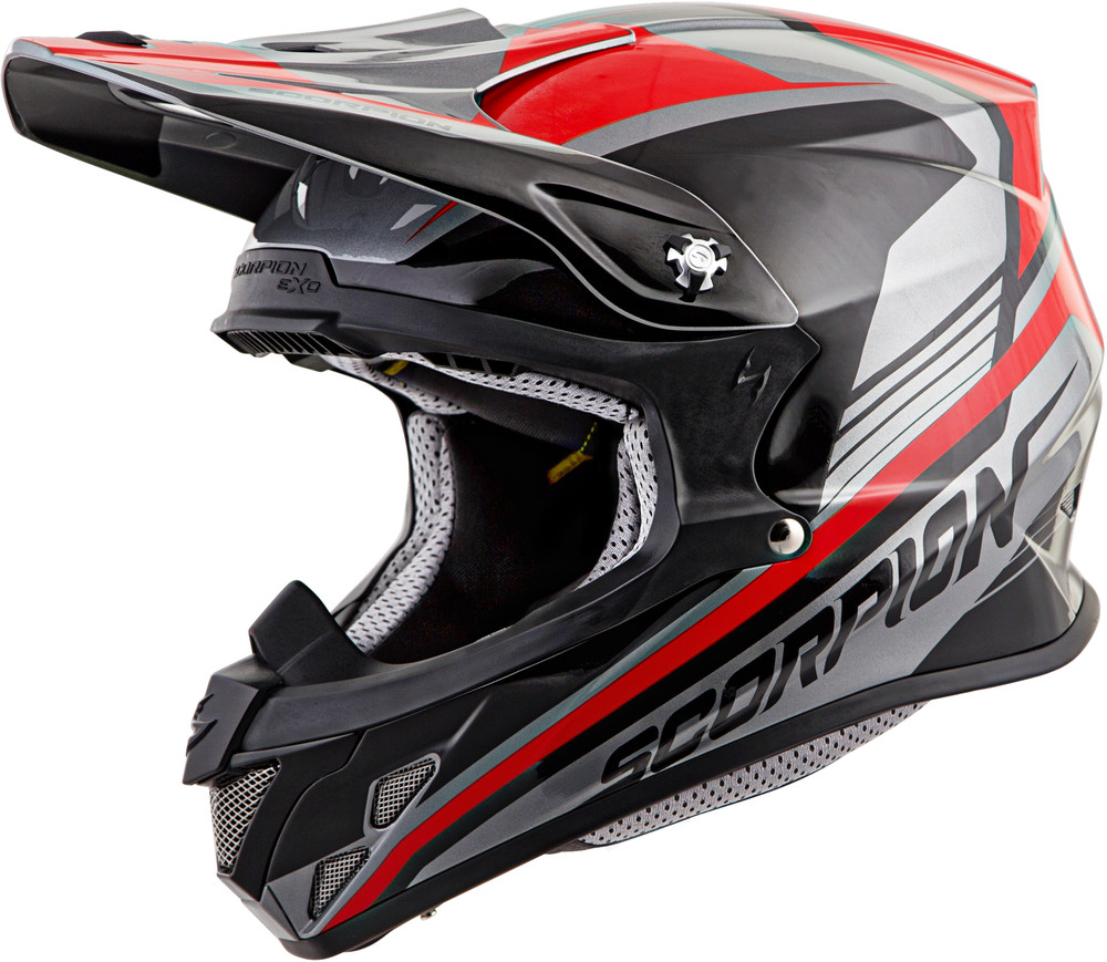 Main image of Scorpion VX-R70 Ascend Helmet (Silver/Red)