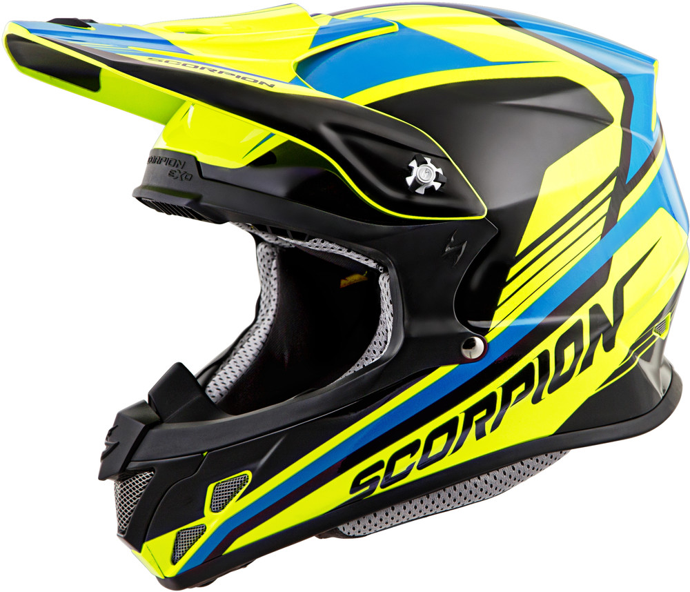 Main image of Scorpion VX-R70 Ascend Helmet (Yellow/Blue)