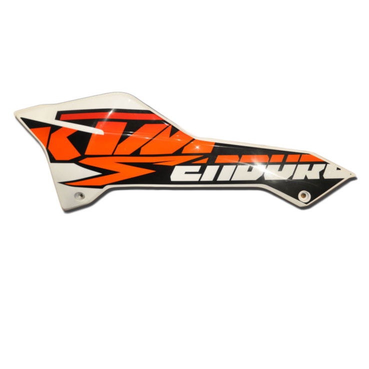 KTM Side Cover Left with Graphics 690 Enduro 12-18 (White)