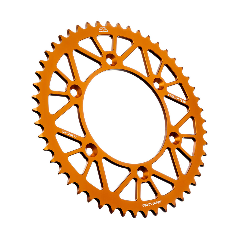 Main image of JT Aluminum Racelite Rear Sprocket KTM 50T-520 98-21 (Orange)