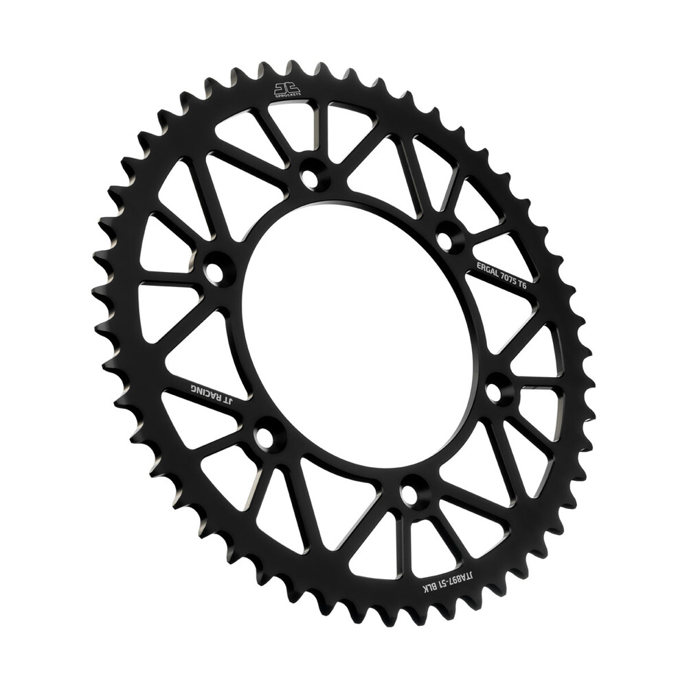 Main image of JT Aluminum Racelite Rear Sprocket KTM 98-21 51T-520 (Black)