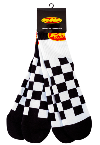 Main image of 2022 FMF Checkers 2 Pack Socks (Black/White)