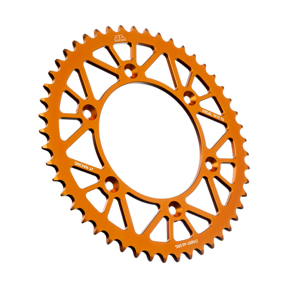 Main image of JT Aluminum Racelite Rear Sprocket KTM 49T-520 (Orange)