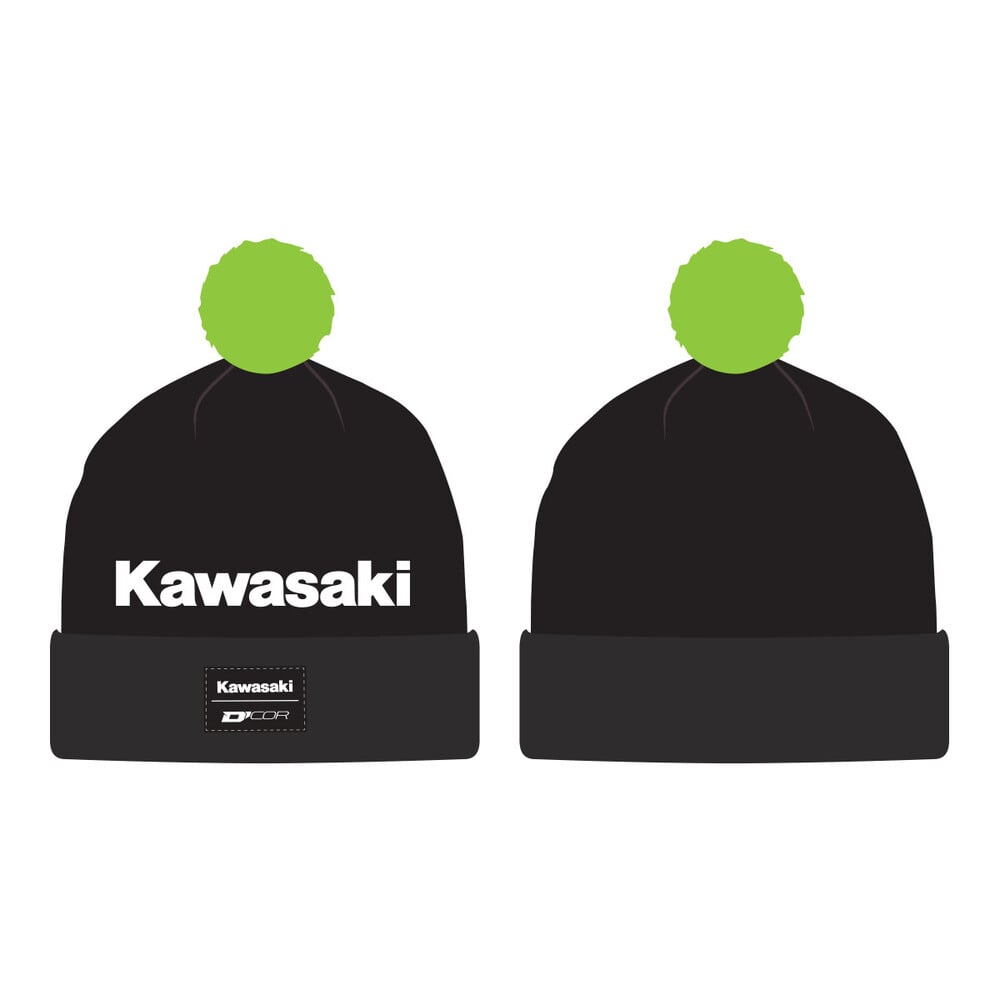 Main image of 2022 Kawasaki Beanie (Black/Green)