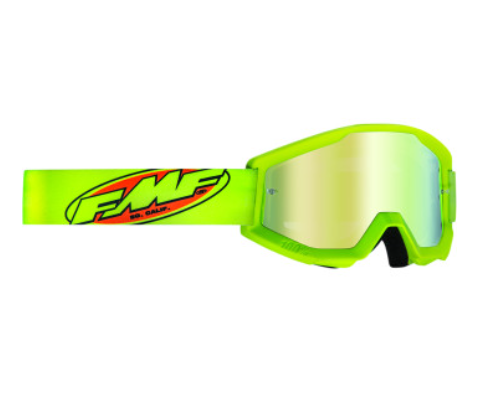 Main image of 2022 FMF Youth Powercore Core Goggles Yellow (Gold Mirror)