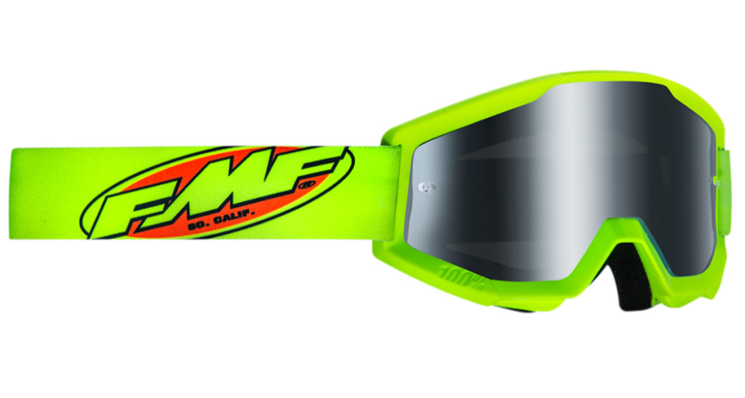 Main image of 2022 FMF Powercore Sand Core Goggles Yellow (Smoke)