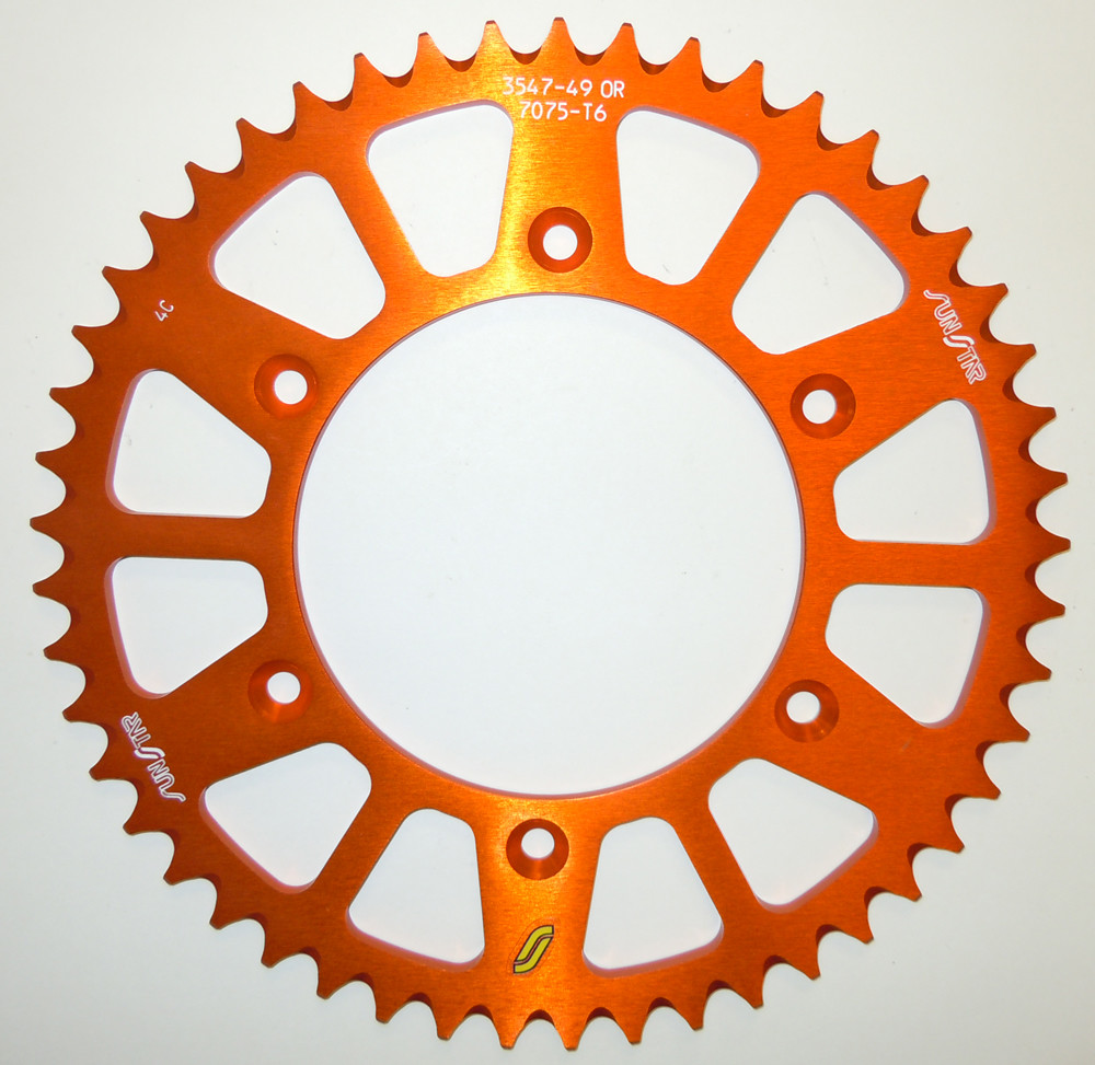 Main image of Sunstar Orange Aluminum Rear Sprocket KTM 93-22