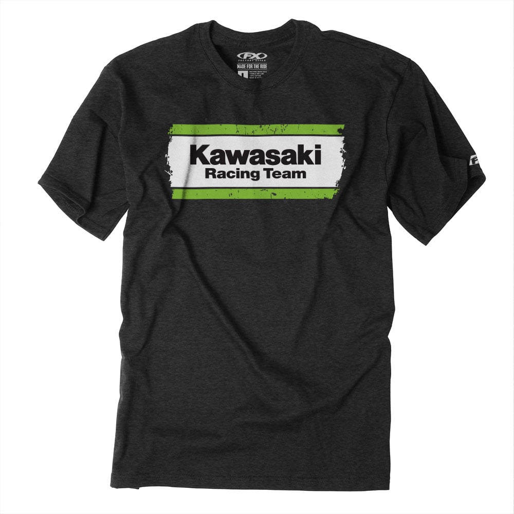 Main image of 2022 Factory Effex Kawasaki Legend Crew T-Shirt (Charcoal/Green)