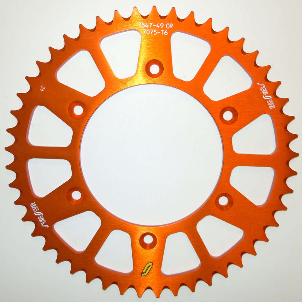 Main image of Sunstar Aluminum Rear Sprocket KTM 53T-520 90-22 (Orange)