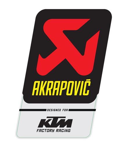 Sticker Pegatina AKRAPOVIC APRILIA SUZUKI KTM Exhaust 9 cm 200 ° G