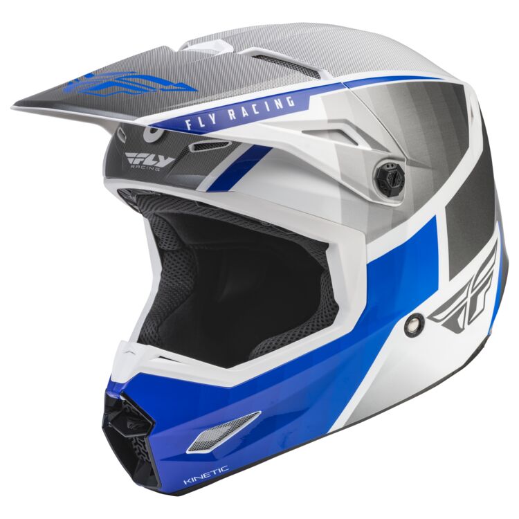 Main image of 2022 Fly Racing Youth Kinetic Drift Helmet (Blue/White)